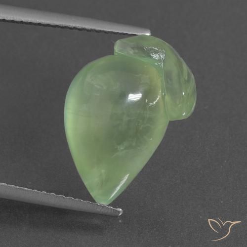 10.20ct Natural Verde médio Prehnite, Chique, Translúcido