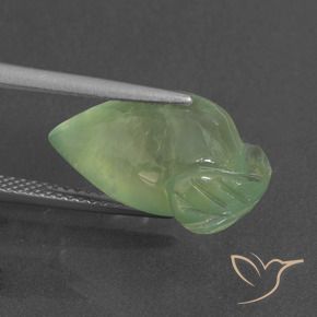 Prehnite Verde médio Natural 10.20ct, Chique, Translúcido