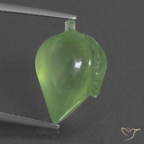 Prehnita verde natural 9,18ct, forma extravagante, translúcido