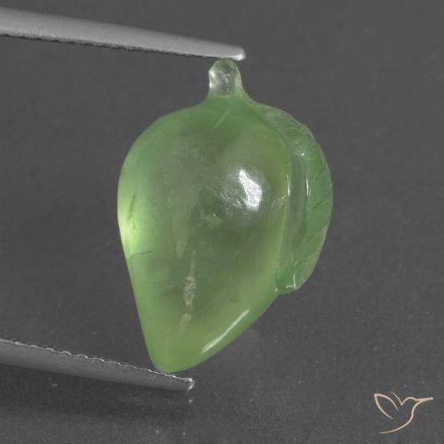 8.87ct Natural Verde amarelado Prehnite, Chique, Translúcido
