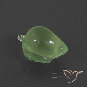Prehnite verde pêra Natural 11.27ct, Chique, Translúcido