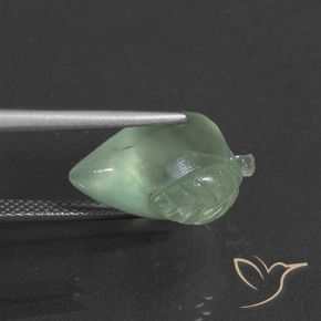 Prehnite Verde Pêra Claro Natural 9.98ct, Chique, Translúcido