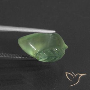 Prehnite verde pêra Natural 7.74ct, Chique, Translúcido