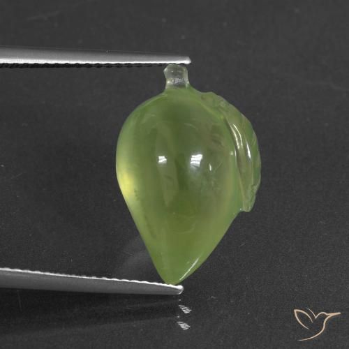 12.43ct Natural Verde limão Prehnite, Chique, Translúcido