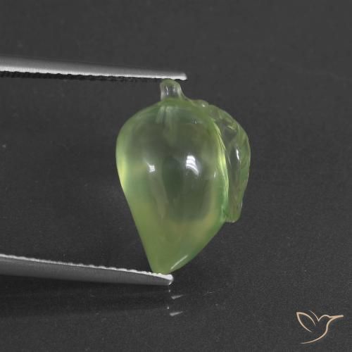 8.59ct Natural Verde médio Prehnite, Chique, Translúcido