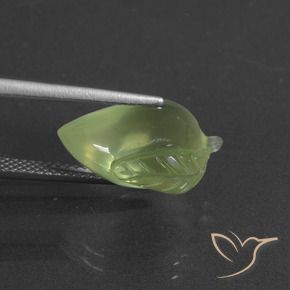 Prehnite Verde médio Natural 8.59ct, Chique, Translúcido