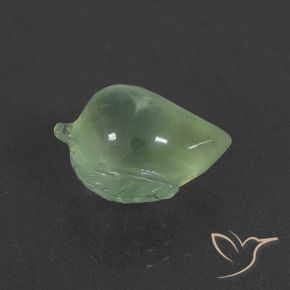 Prehnite verde pêra Natural 9.17ct, Chique, Translúcido