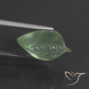 Prehnite verde pêra Natural 9.17ct, Chique, Translúcido