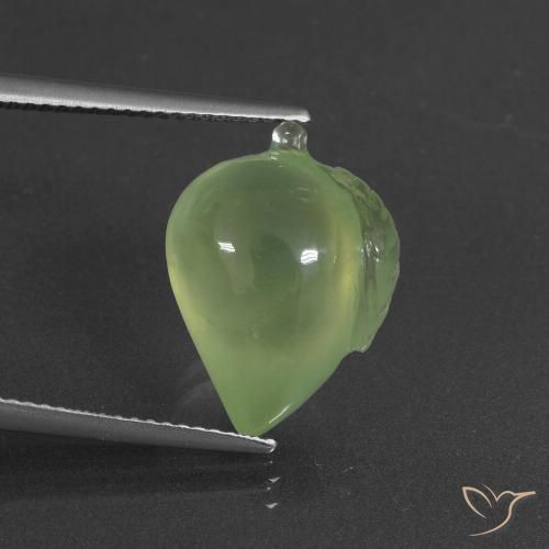 10.93ct Natural Verde amarelado Prehnite, Chique, Translúcido, Photo A