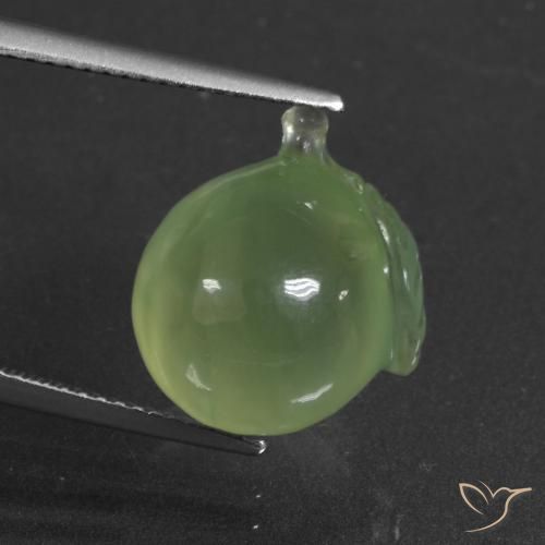 12.94ct Natural Verde amarelado Prehnite, Chique, Translúcido