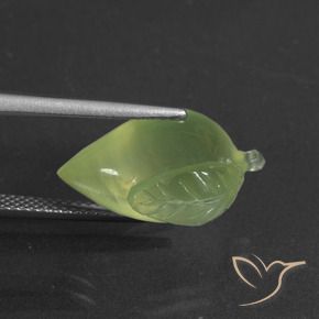 Prehnite verde quente Natural 12.14ct, Chique, Translúcido