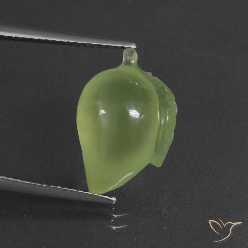 10.63ct Natural Verde amarelado Prehnite, Chique, Translúcido