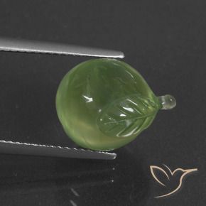 Prehnite Verde médio Natural 9.99ct, Chique, Translúcido