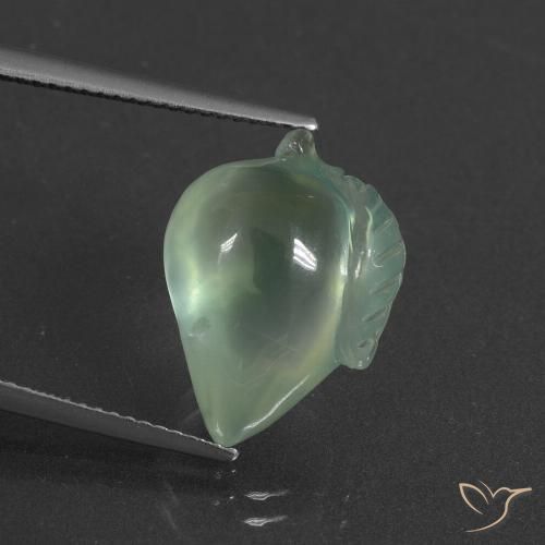 11.81ct Natural Luz verde Prehnite, Chique, Translúcido