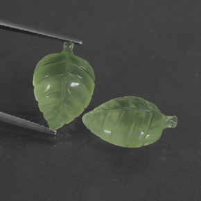 Pedras preciosas de Prehnite Verde natural de  ct, Forma extravagante, Translúcido