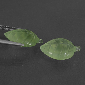 Pedras preciosas de Prehnite Verde natural de  ct, Forma extravagante, Translúcido