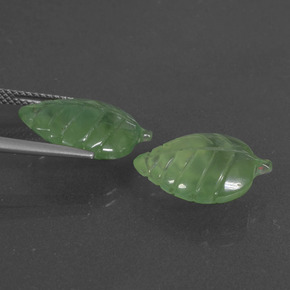 Pedras preciosas de Prehnite Verde natural de  ct, Forma extravagante, Translúcido