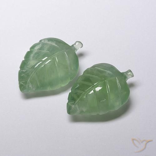 Pedras preciosas de Prehnite Luz verde natural de 13.04 ct, Chique, Translúcido