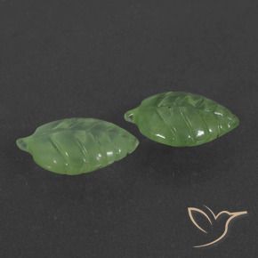 Pedras preciosas de Prehnite verde pêra natural de 9.72 ct, Chique, Translúcido