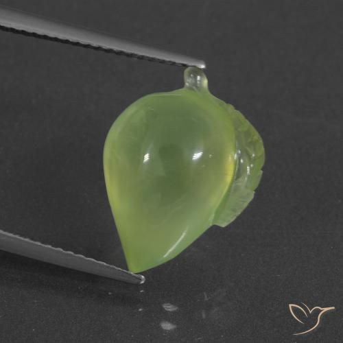 9.94ct Natural Verde amarelado Prehnite, Chique, Translúcido
