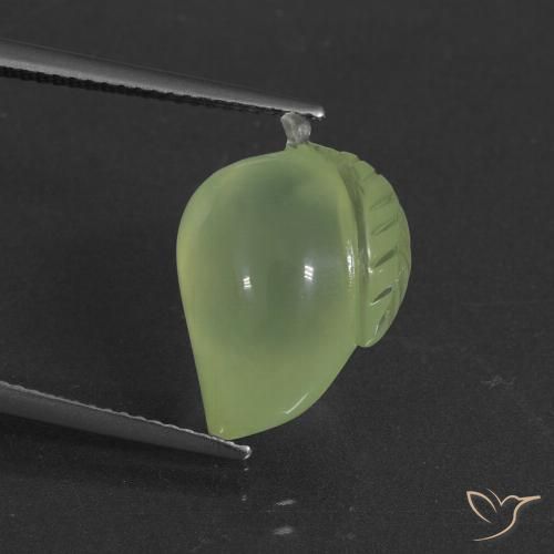 12.21ct Natural Pêra Pêra Verde Prehnite, Chique, Translúcido
