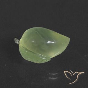 Prehnite Pêra Pêra Verde Natural 12.21ct, Chique, Translúcido