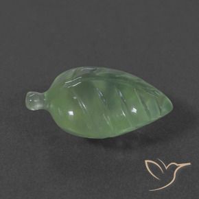 Prehnite verde quente Natural 5.89ct, Chique, Translúcido