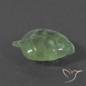Prehnite Pêra Pêra Verde Natural 6.07ct, Chique, Translúcido