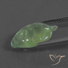 Prehnite Pêra Pêra Verde Natural 6.07ct, Chique, Translúcido