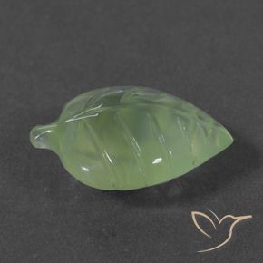 Prehnita verde natural 6,83ct, forma extravagante, translúcido
