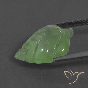 Prehnite verde pêra Natural 6.27ct, Chique, Translúcido