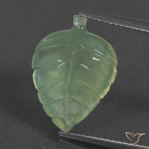 7.28ct Natural verde quente Prehnite, Chique, Translúcido