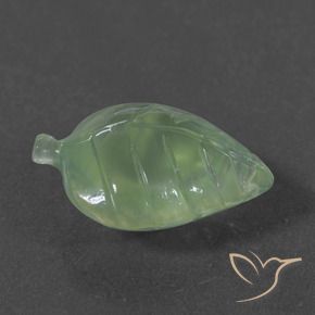 Prehnite verde quente Natural 7.28ct, Chique, Translúcido
