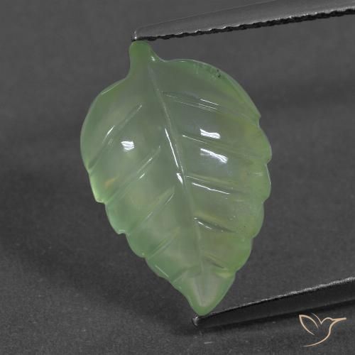 6.06ct Natural Verde médio Prehnite, Chique, Translúcido