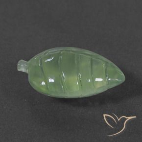 Prehnite Pêra Pêra Verde Natural 6.83ct, Chique, Translúcido