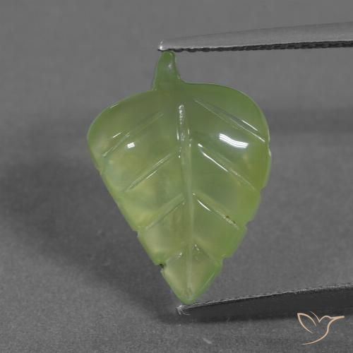 5.65ct Natural verde quente Prehnite, Chique, Translúcido