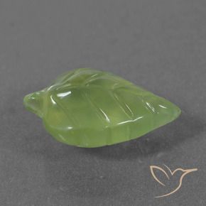 Prehnite verde quente Natural 5.65ct, Chique, Translúcido