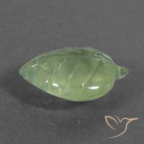 Prehnite Pêra Pêra Verde Natural 5.49ct, Chique, Translúcido