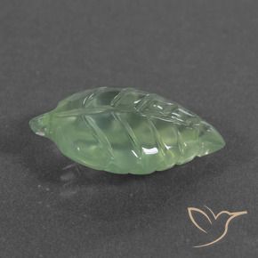Prehnite verde quente Natural 5.11ct, Chique, Translúcido