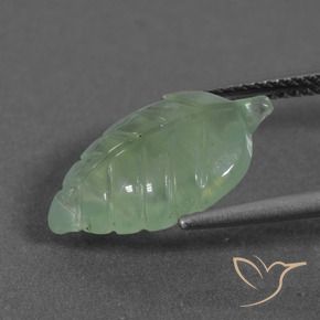 Prehnite Verde Pêra Claro Natural 5.39ct, Chique, Translúcido