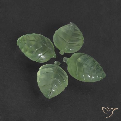 29.56ctw Natural Verde limão Prehnite, Chique, Translúcido