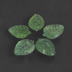 Pedras preciosas de prehnita verde natural de 20,29 ct, forma extravagante, translúcido