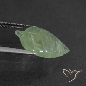 Prehnite Pêra Pêra Verde Natural 5.15ct, Chique, Translúcido