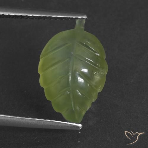 5.08ct Natural Verde médio Prehnite, Chique, Translúcido