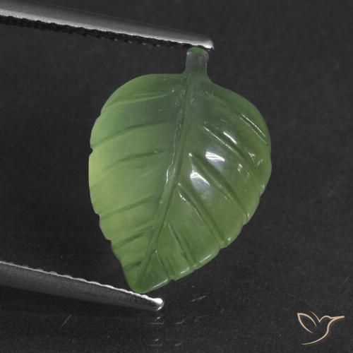 6.65ct Natural Verde amarelado Prehnite, Chique, Translúcido