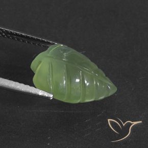 Prehnite verde pêra Natural 5.97ct, Chique, Translúcido