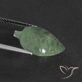 Prehnite verde quente Natural 5.62ct, Chique, Translúcido