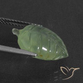 Prehnite Verde muito claro Natural 7.07ct, Chique, Translúcido