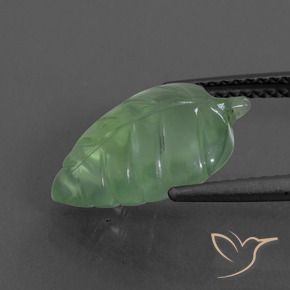 Prehnite Verde Terroso Pálido Natural 4.94ct, Chique, Translúcido