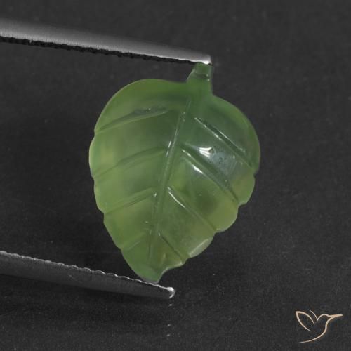 6.21ct Natural Verde médio Prehnite, Chique, Translúcido